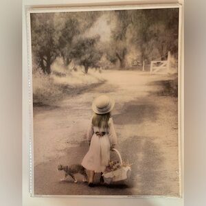 1996 Kathleen Francour Poster Print By Aleene Girl With Hat Walking Artis Inc